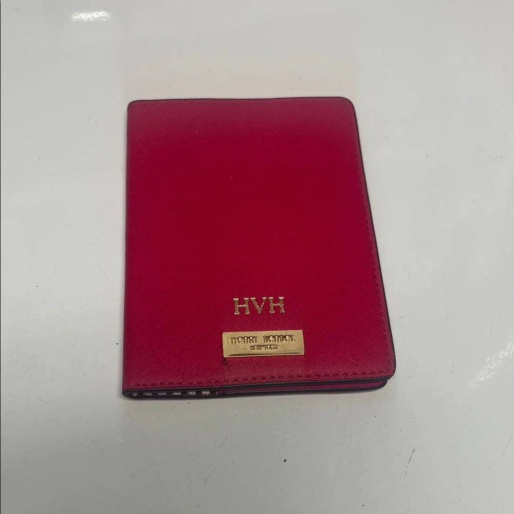 HVH Red Travel Wallet with Gold Detail
